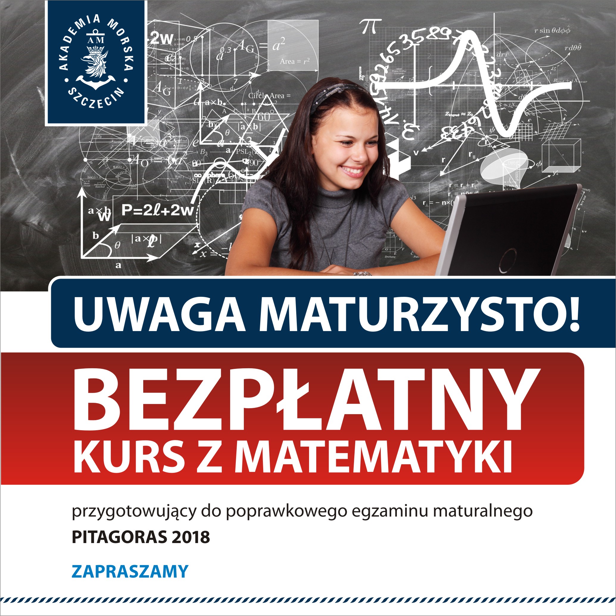 Kurs przed maturą poprawkową z matematyki - plakat