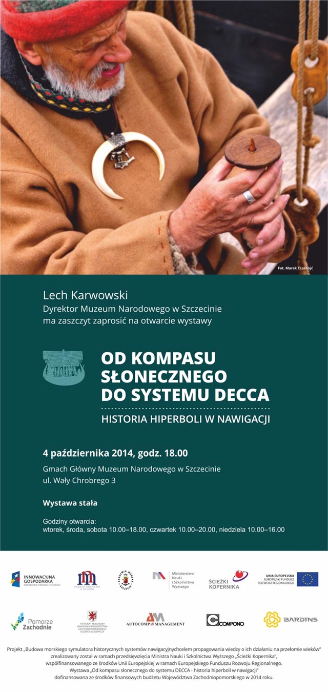 „Od kompasu słonecznego do systemu DECCA – historia hiperboli w nawigacji” - zaproszenie plakat