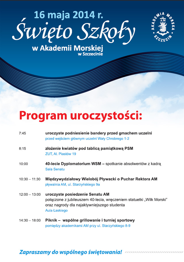 Program Święta Szkoły AM 2014