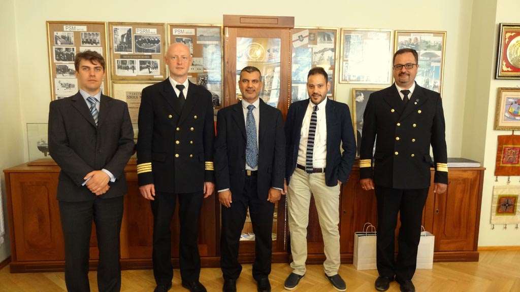 In the photo, from the left hand side: Edward Święcicki (Ministry of Maritime Economy and Inland Navigation), Vice-Rector of the Maritime University of Szczecin for Maritime Affairs, captain Jamal Farhat Al Ghamdi, engineer Mohammed Al Jandoul, Vice-Rector for Education of the Maritime University of Szczecin.