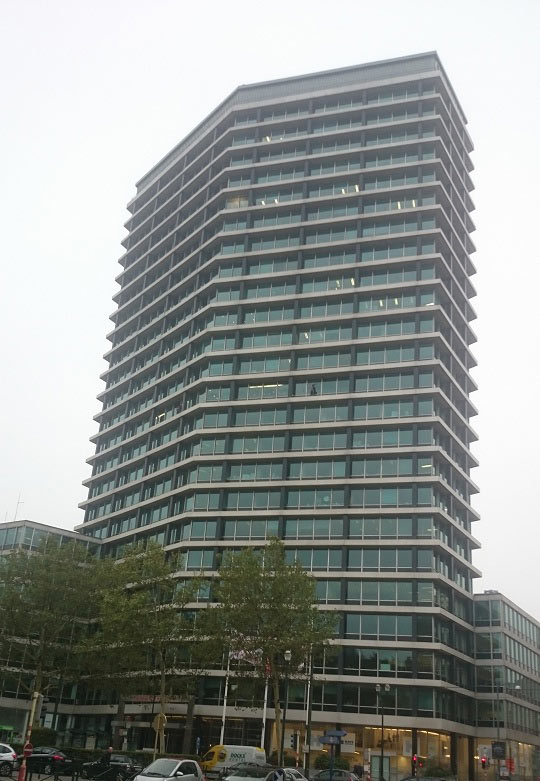 The Louise Tower building, the office of COST association in Brussels  (author’s private photo) 