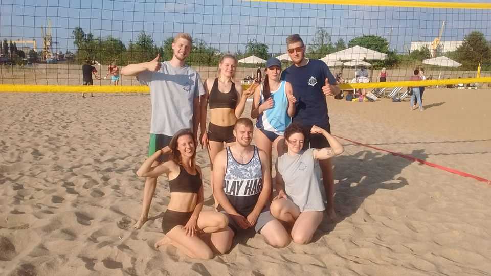 MUS students at the city beach in Szczecin