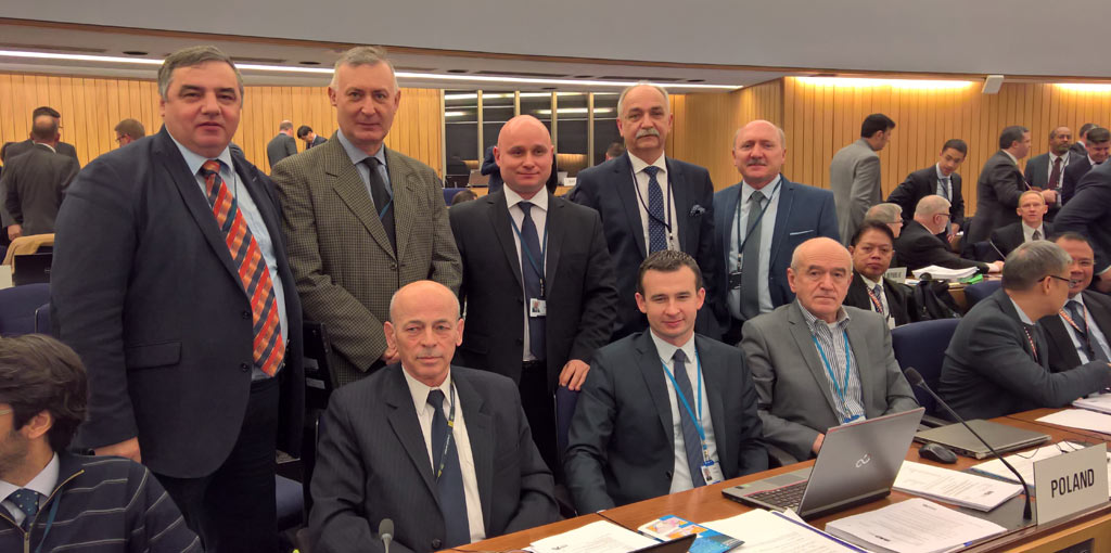 The Polish delegation during the plenary session of the IMO NCSR Sub-Committee