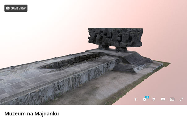 3D model of the Monument of Fight and Martyrdom located in the Museum at Majdanek in the former concentration camp in Lublin