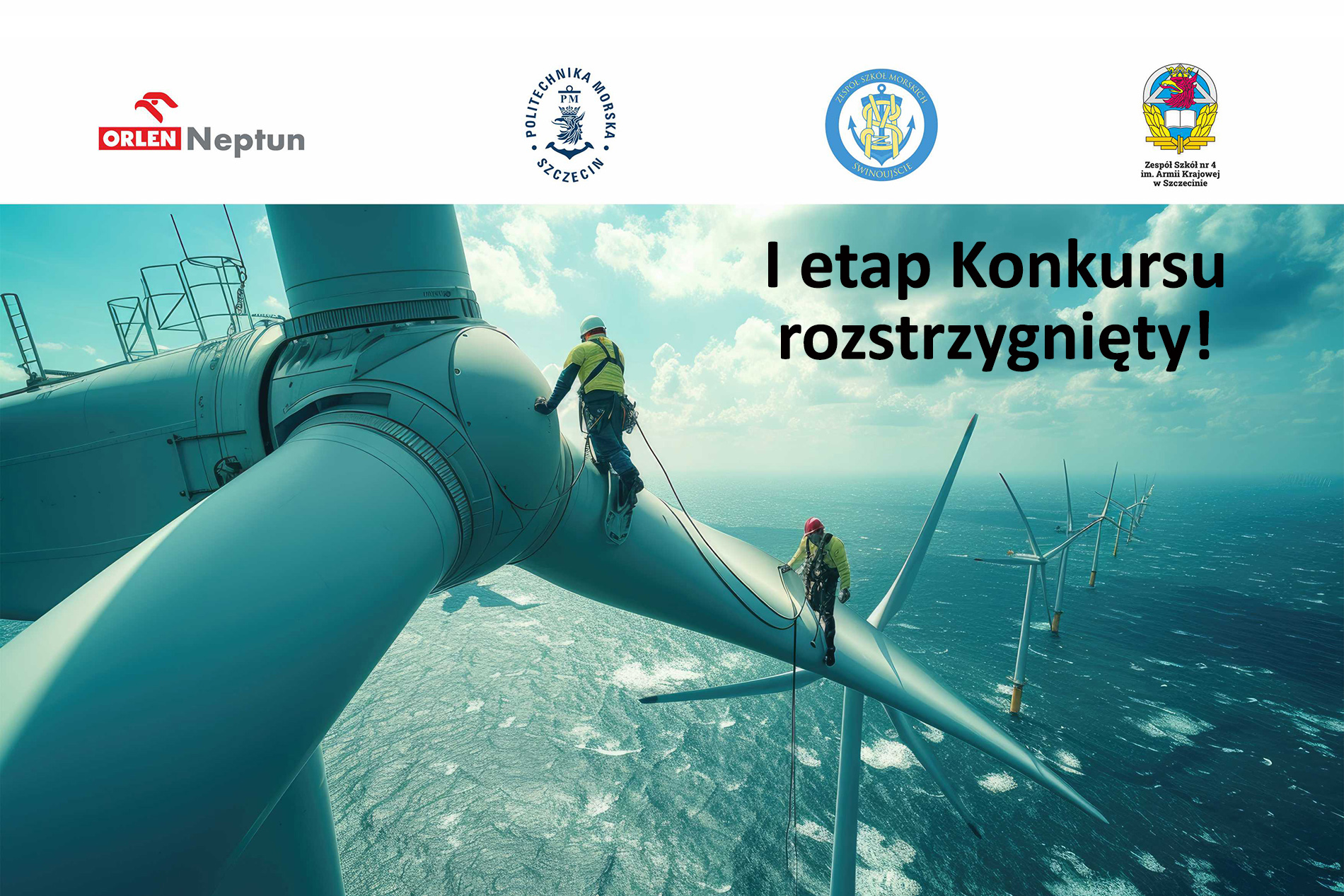 Pierwszy etap konkursu wiedzy o morskiej energetyce wiatrowej rozstrzygnięty - grafika SI