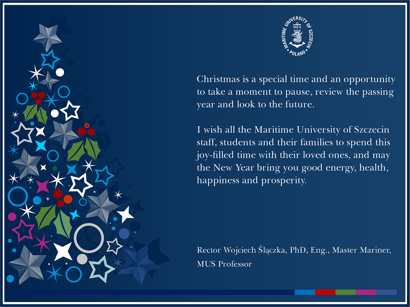 Christmas wishes from MUS Rector 2021