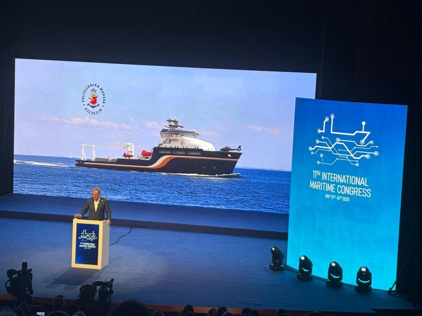 Prime Minister Donald Tusk speaks at the Maritime Congress in Szczecin