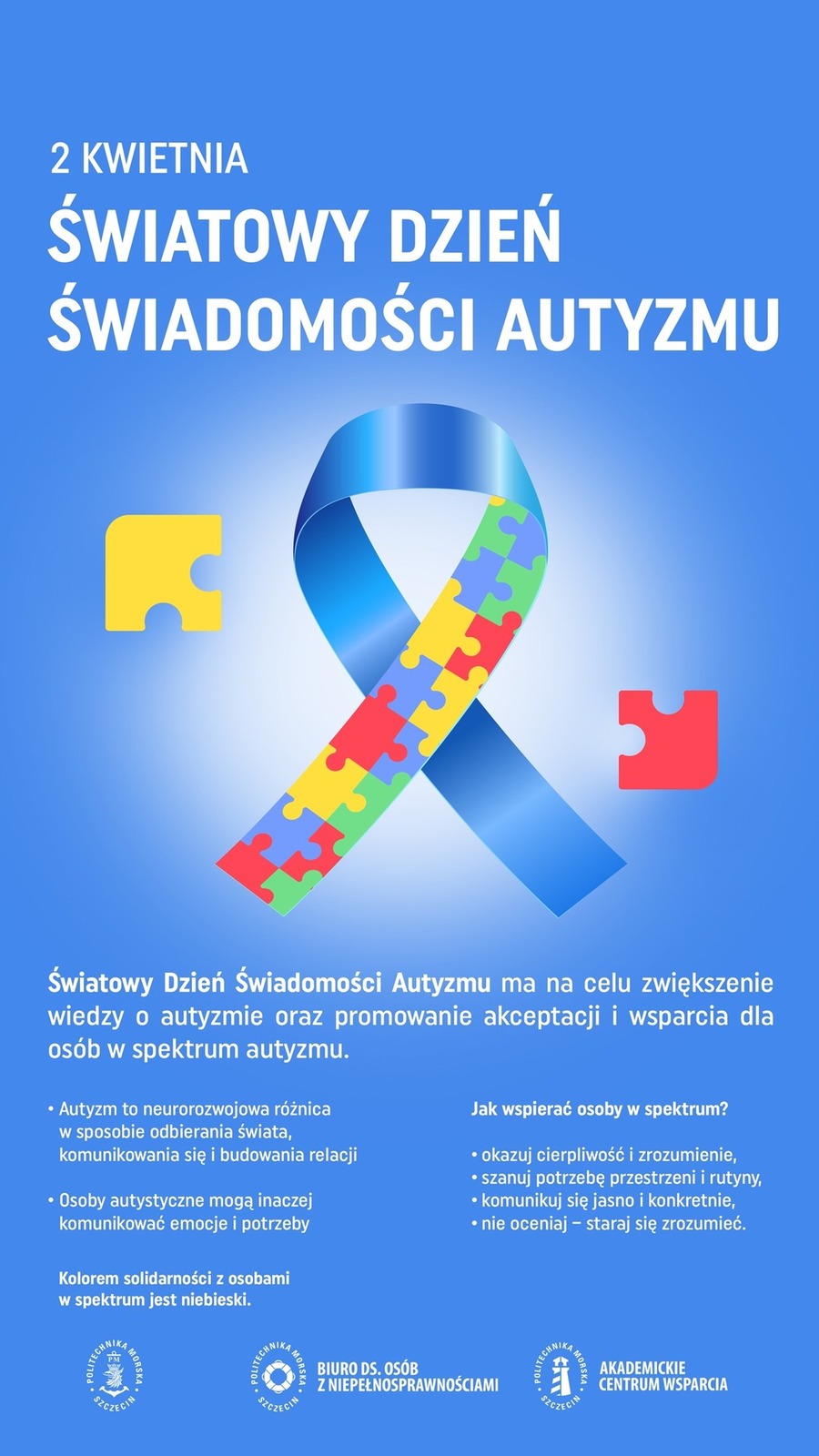 Plakat Światowego Dnia Świadomości Autyzmu