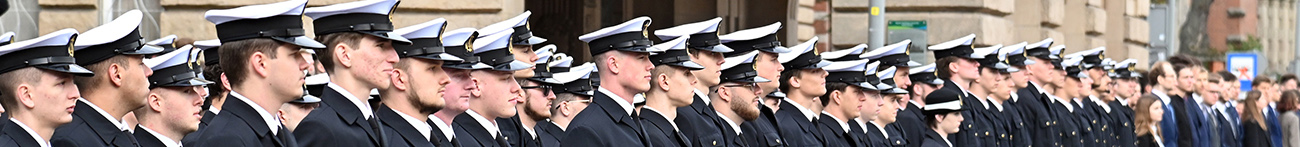 First-year students during a new academic year inauguration ceremony at Maritime University of Szczecin, Poland