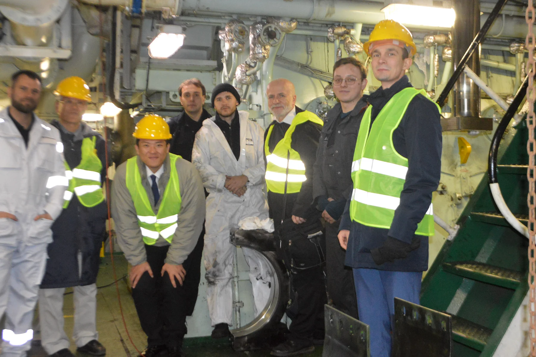 Spotkanie członków Koła Siłowni Okrętowych na statku