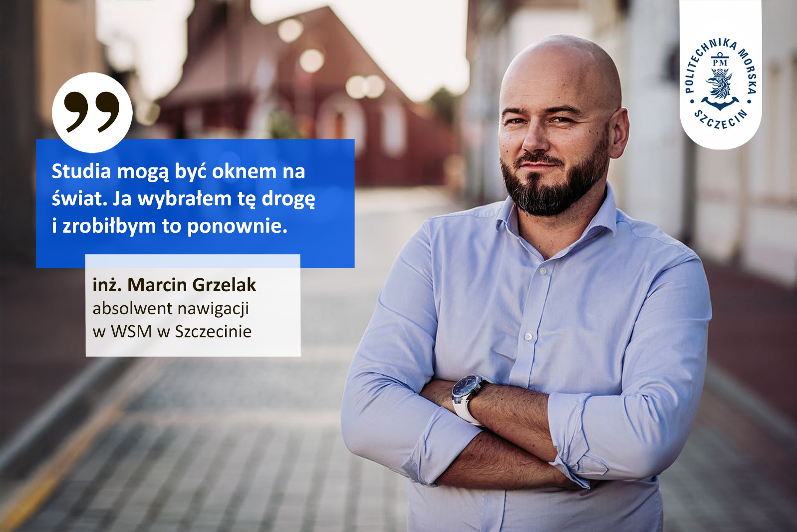 Marcin Grzelak, absolwent WSM w Szczecinie, pisarz