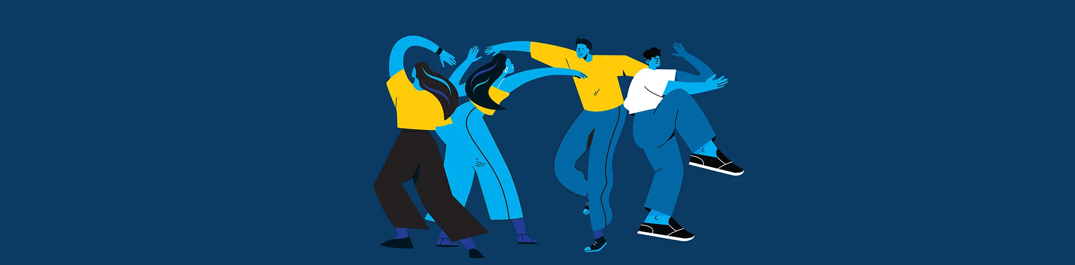 Tańczący studenci - grafika 