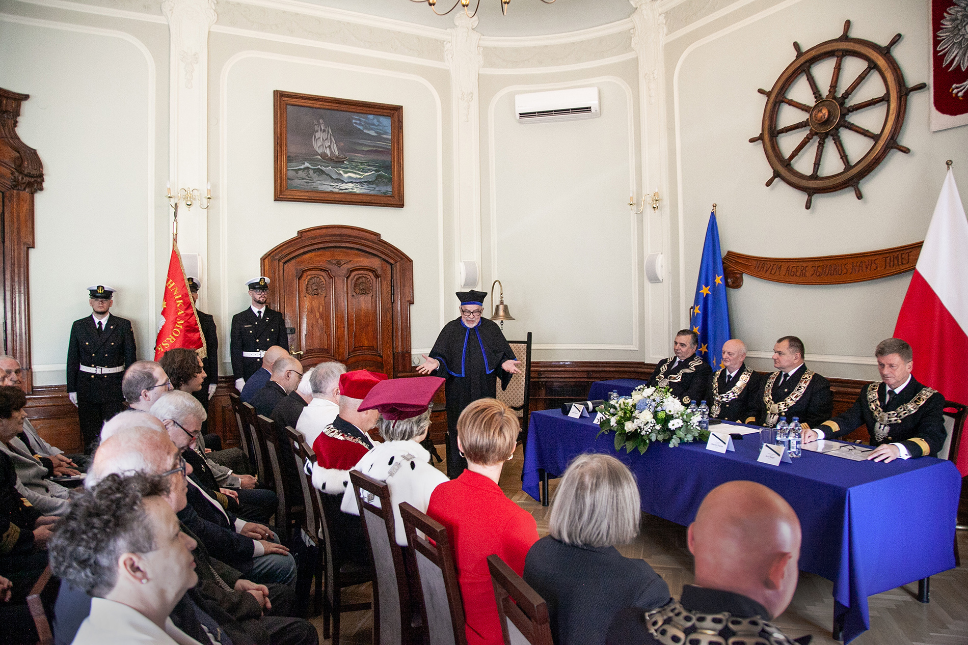 Prof. Stanisław Gucma speaks during ceremony 