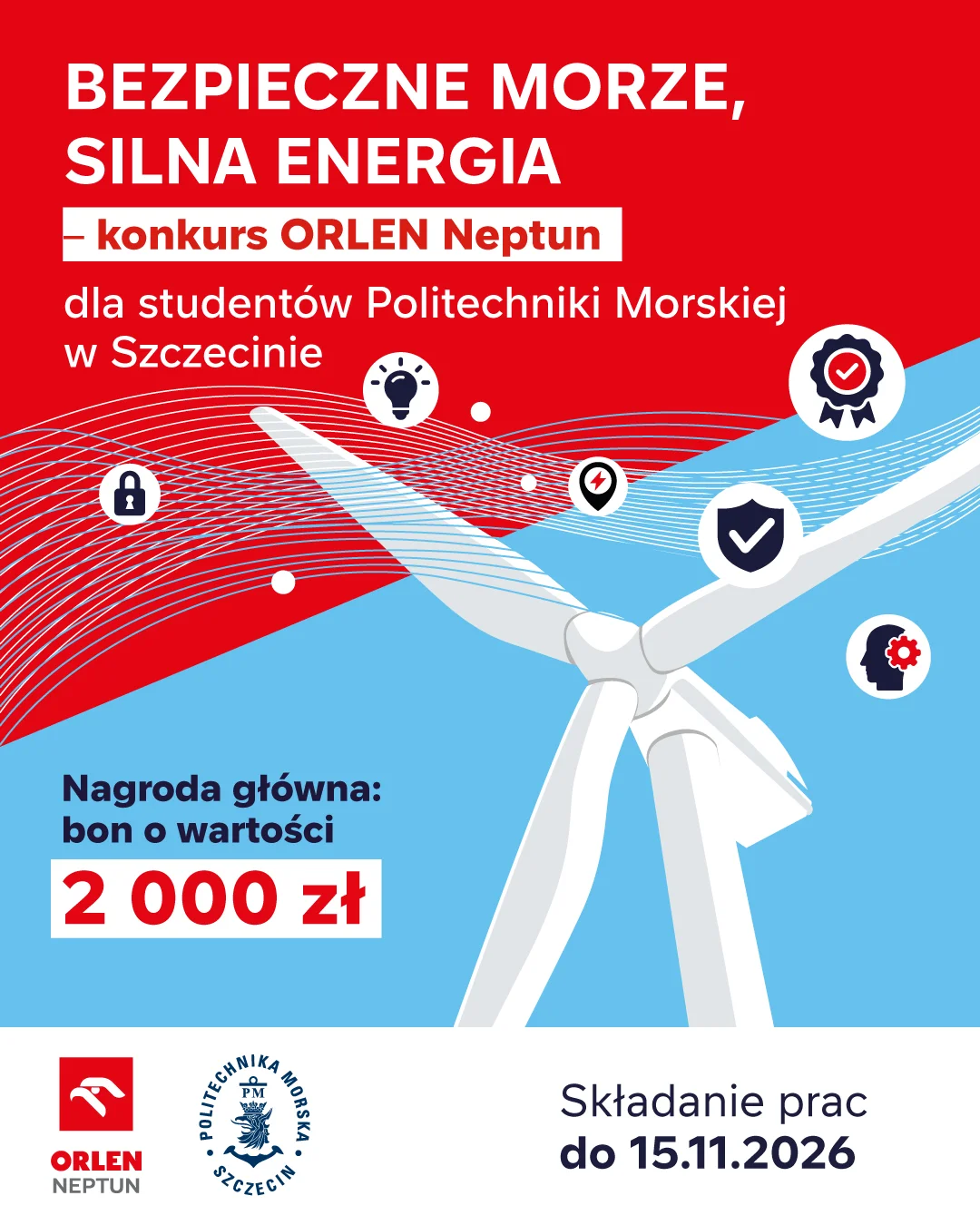 Konkurs „Bezpieczne Morze, Silna Energia” baner informacyjny