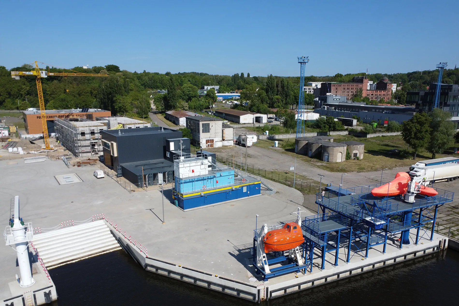 Polish Maritime Rescue Training Centre - aerial view in 2025