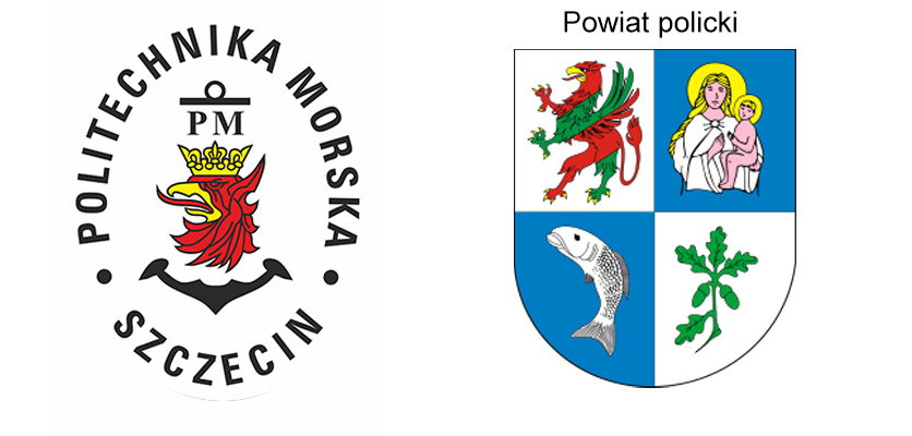 Politechnika Morska logo Powiat Police logo