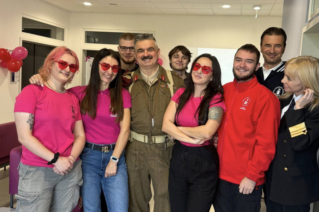 Staff gathered on Willowa campus during Students' Day celebration