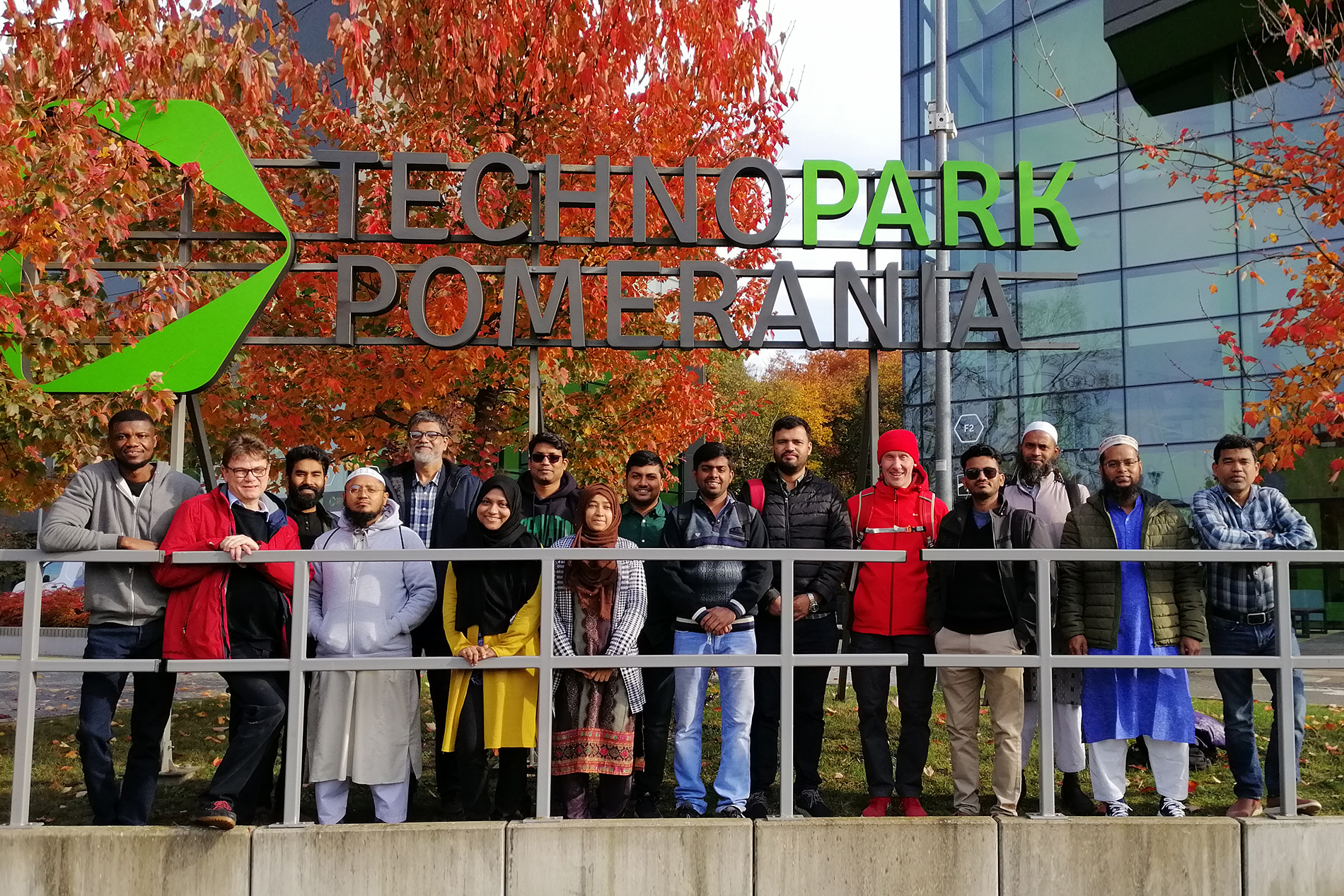 Group photo of the delegation from Bangladesh in Technopatk Pomerania in Szczecin, Poland