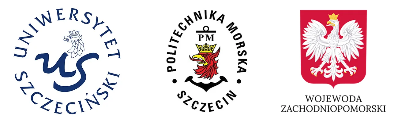 loga Uniwersytetu Szczecińskiego, Politechniki Morskiej  i Woj. Zachodniopmorskiego