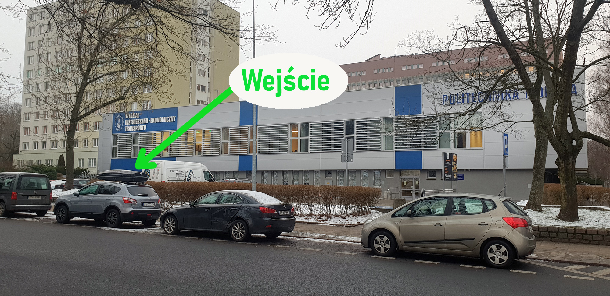 wejście na WIET - miejsce gdzie odbywa się kurs Pitagoras