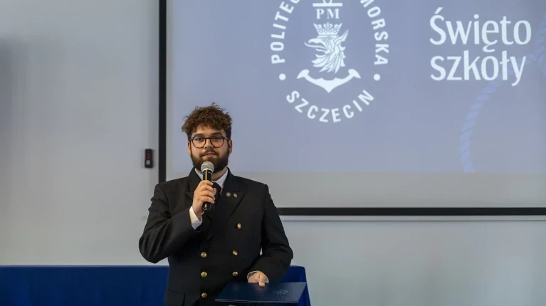 Student Michał Hajduk, laureat nagrody specjalnej.