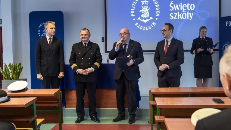 Laureat nagrody Wilka Morskiego za rok 2026 Przemysław Mańkowski, Prezes Zarządu Net Marine Group przemawia po odebraniu nagrody