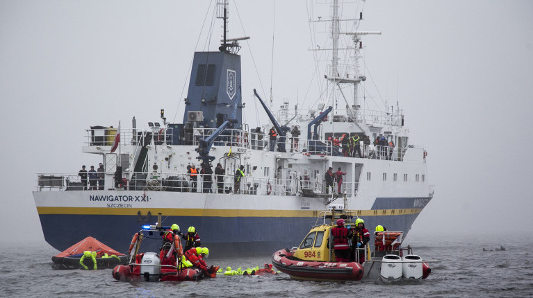 m/s Nawigator, podczas manewrów antyterrorystycznych na Zalewie Szczecińskim 2024