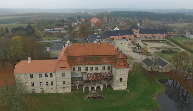 Photo: The Palace and Farm Complex in Siemczyno - a view from the Unmanned Aircraft System.