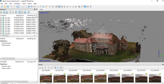 Photo: AgisoftPhotoScan point cloud from photos by Unmanned Aircraft System.