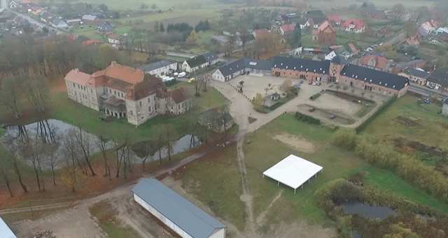 Photo: The Palace and Farm Complex in Siemczyno - a view from the Unmanned Aircraft System.