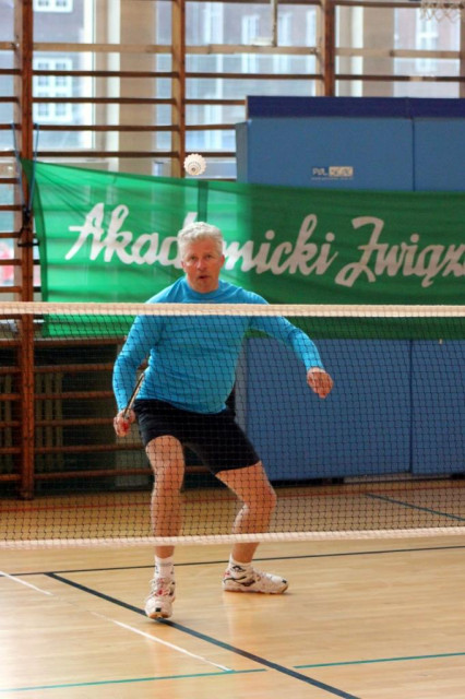 Uczestnicy mistrzostwa Akademii Morskiej w badmintonie