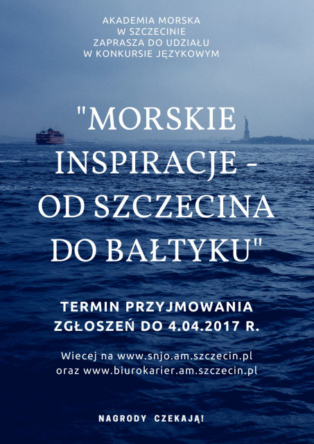 Konkurs językowy „Morskie inspiracje – od Szczecina do Bałtyku” - grafika