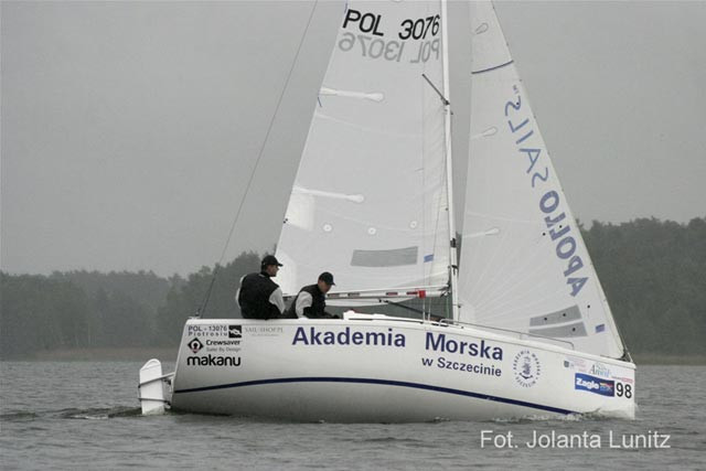 Załoga Akademii Morskiej podczas regat eliminacji Pucharu Polski w Koronowie