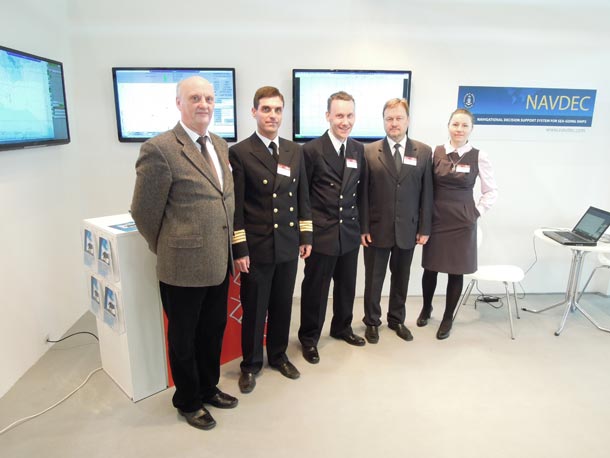 Members of theresearch team at the MUS stand of NAVDEC system