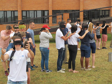 Photo 5. Students doing the “Snake” activity