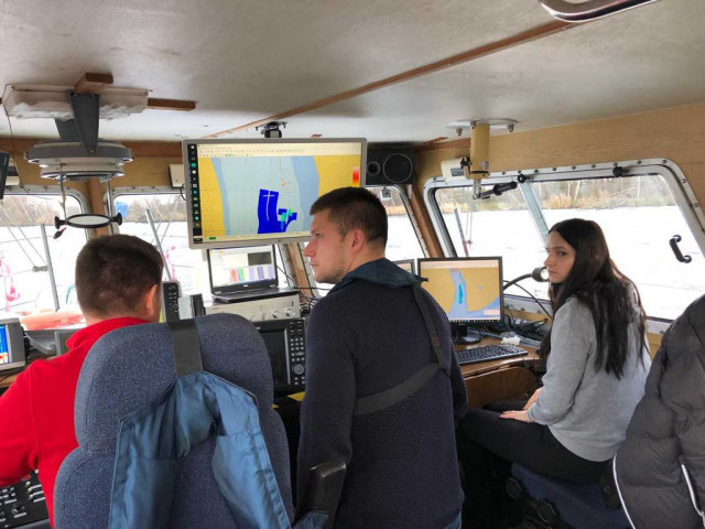 MUS students during training onboard the vessel