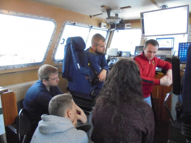 MUS students during training onboard the vessel