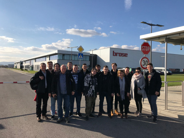 MUS students during a visit to Slovakia - group photo