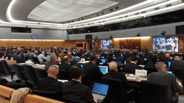 Fig. 1. The plenary session of the 99th Session of the Maritime Safety Committee, London 2018 