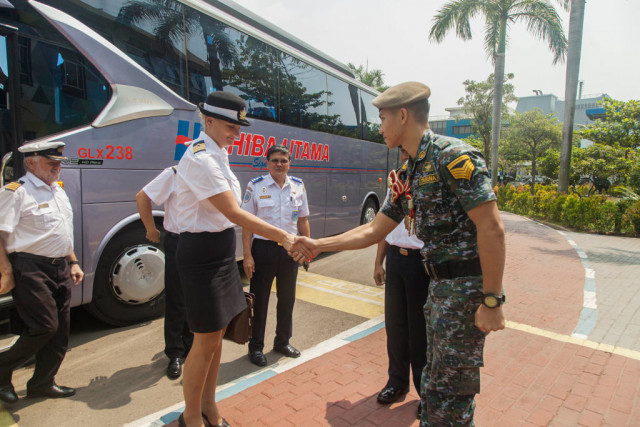 Polish celegation from MUS at the Sekolah Tinggi Ilmu Pelayaran campus