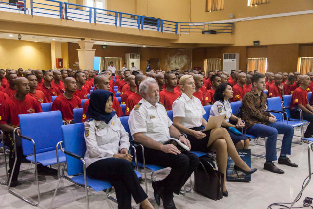 Polish celegation from MUS at the Sekolah Tinggi Ilmu Pelayaran campus