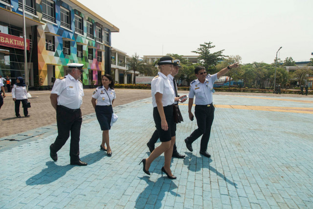 Polish celegation from MUS at the Sekolah Tinggi Ilmu Pelayaran campus