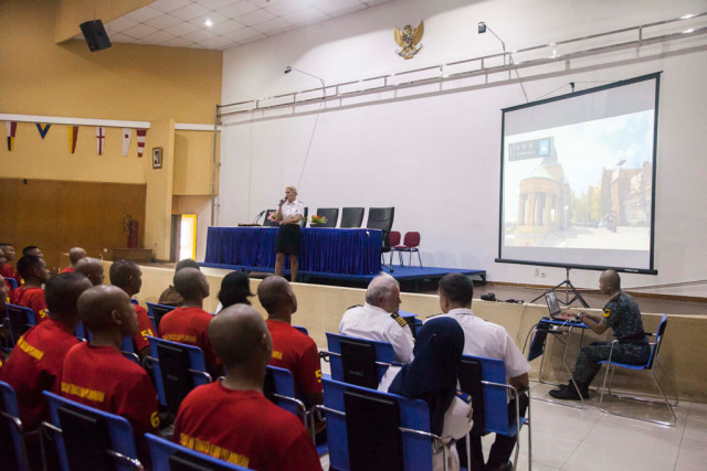 Polish celegation from MUS at the Sekolah Tinggi Ilmu Pelayaran campus