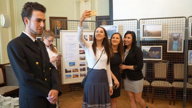 Participants of the Photo Competition with their prizes