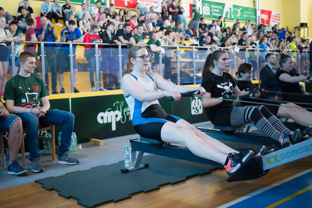 Athletes at the Polish Academic Championships in Dry Rowing