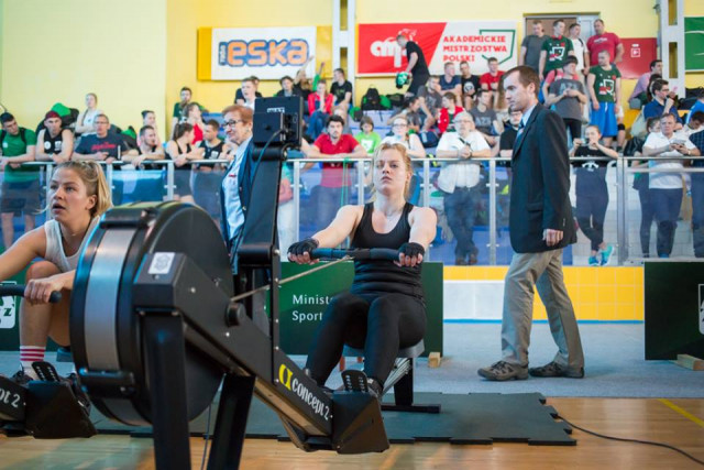 Athletes at the Polish Academic Championships in Dry Rowing