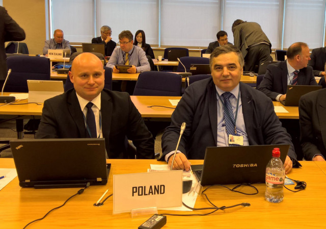 The Polish delegation during the works of the working group