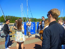 Students visiting the the Marina in the North Basin in Świnoujście