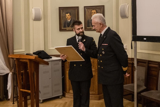 Paul Żukowski i Andrzej Krysiak  podczas uroczystości