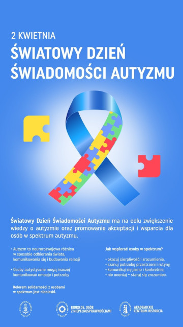 Plakat Światowego Dnia Świadomości Autyzmu